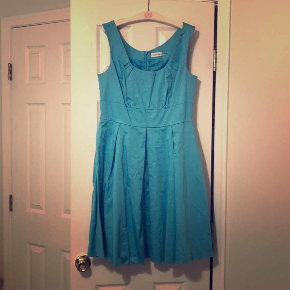 Tiffany Blue Calvin Klein Garden Party Dress